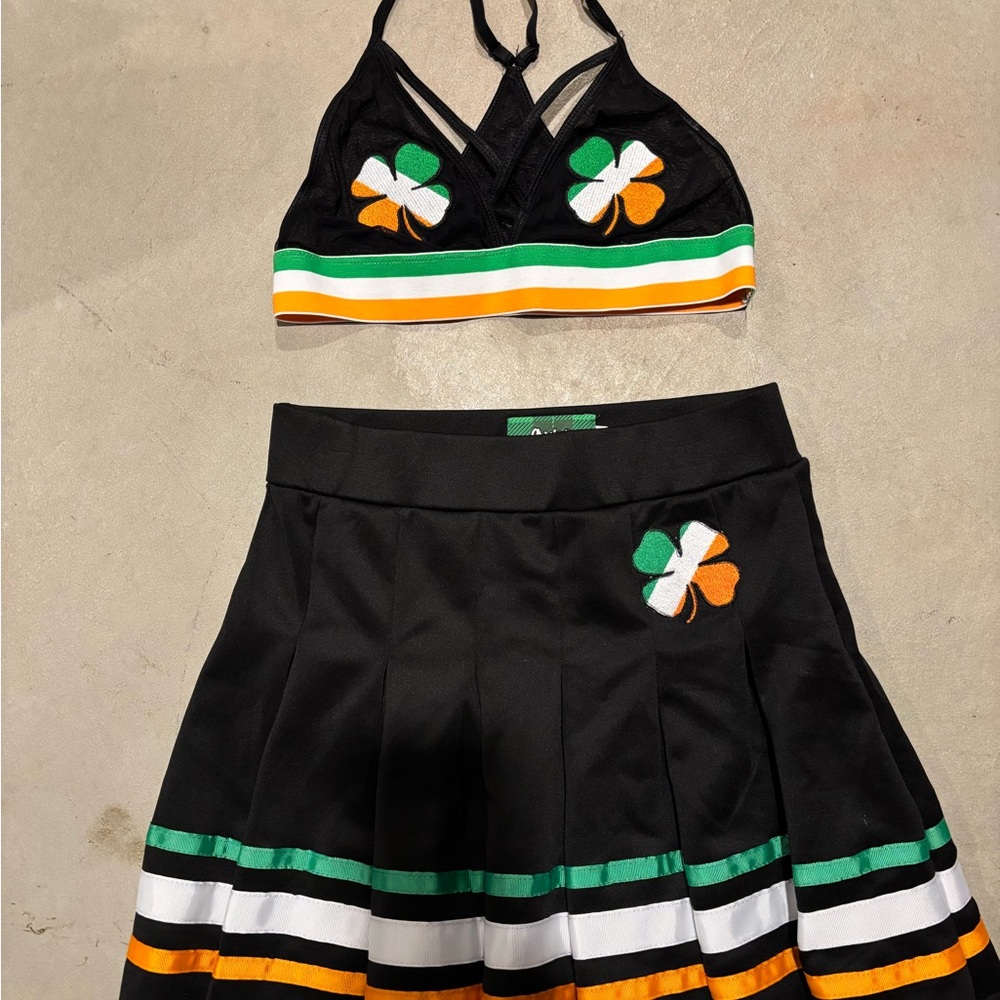 Spencer's Black Outfit with Shamrock Embroidery